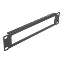 DeLOCK Panneau d’armoire de réseau 10″ avec ouverture, 1 unité, noir