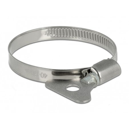 DeLOCK Collier de tuyau à papillon 40 à 60 mm, 10 unités métal