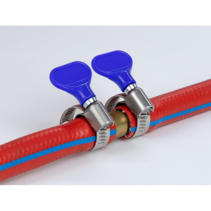 DeLOCK Butterfly Hose Clamp stainless steel 400 SS 10 - 16 mm 5 pieces blue