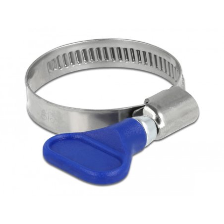 DeLOCK Butterfly Hose Clamp stainless steel 400 SS 25 - 40 mm 5 pieces blue