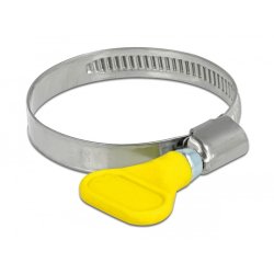 DeLOCK Attache papillon de tube, acier inoxydable 400 SS 32 - 50 mm, 5 unités jaune
