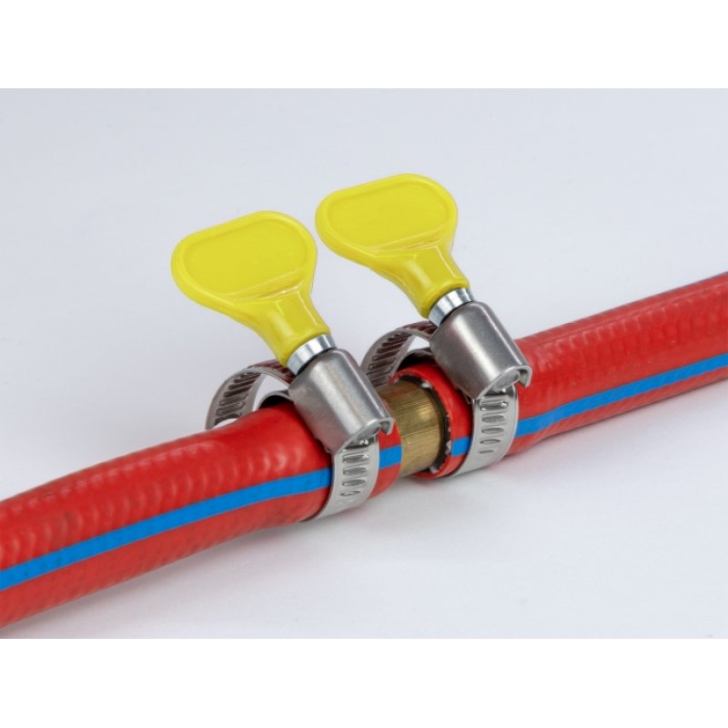 Schlauchschelle Edelstahl 400 SS mit Flügelmutter 32 - 50 mm 5 Stück gelb