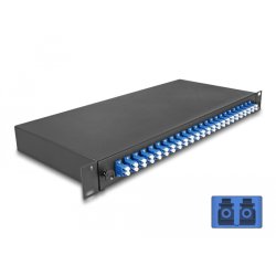 19? LWL Spleißbox 24 x LC Duplex OS2 1HE komplett bestückt