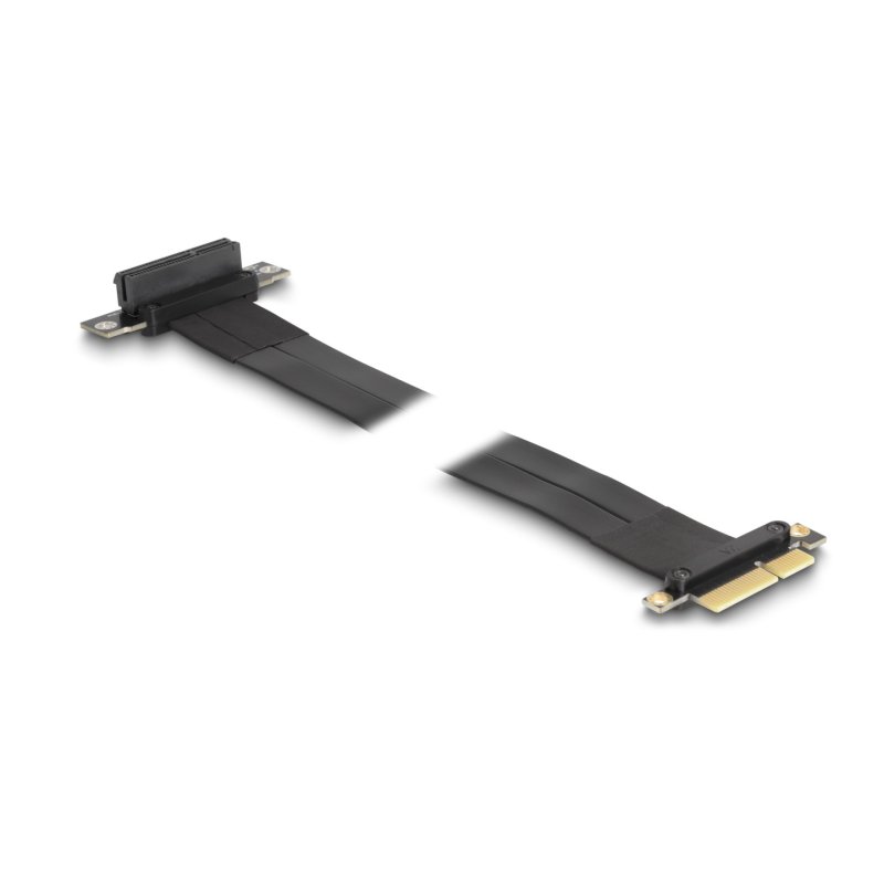 Riser Karte PCI Express x4 Stecker zu x4 Slot 90° gewinkelt mit Kabel 60 cm