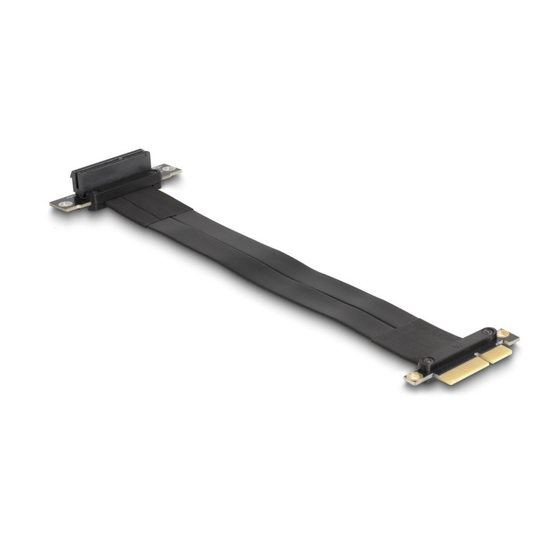 Riser Karte PCI Express x4 Stecker zu x4 Slot 90° gewinkelt mit Kabel 30 cm