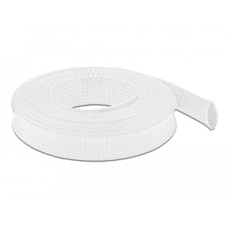 DeLOCK Manchon tressé étirable blanc 10 m x 25 mm