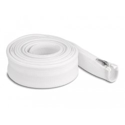 DeLOCK Braided Sleeve with zip fastener heat-resistant 3 m x 50 mm white