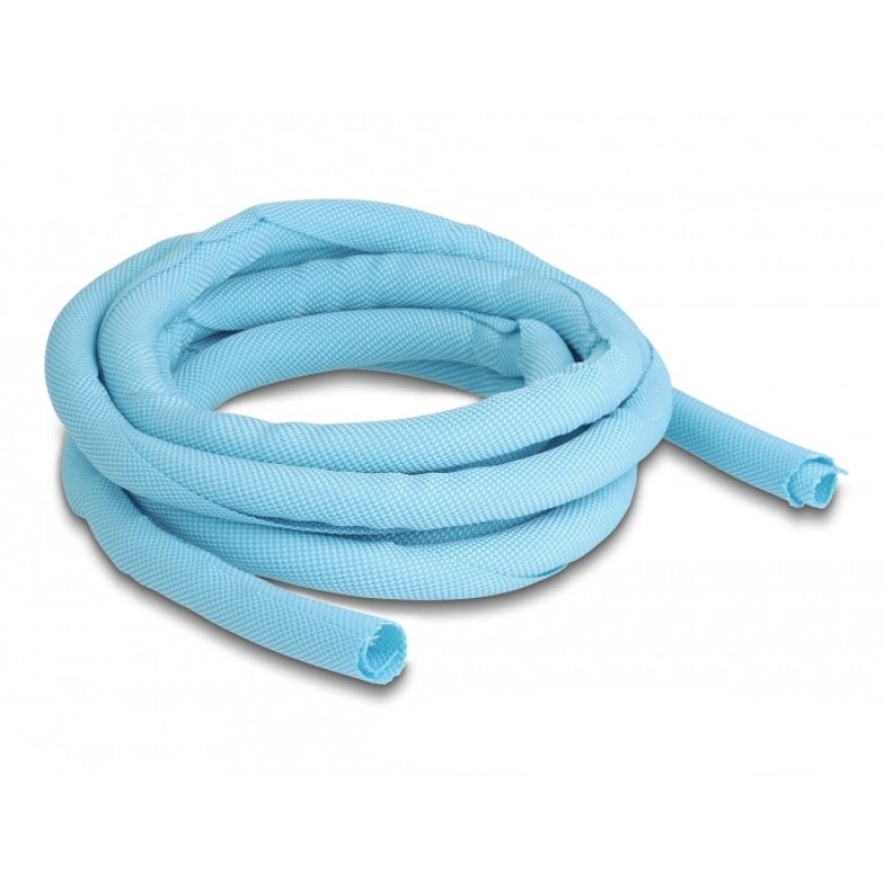 DeLOCK Woven Sleeve self-closing heat-resistant 2 m x 10 mm blue