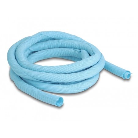 DeLOCK Manchon tissé, auto-fermant, résistant à la chaleur 2 m x 10 mm, bleu