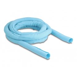 DeLOCK Manchon tissé, auto-fermant, résistant à la chaleur 2 m x 19 mm, bleu