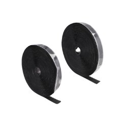 Strapazierfähiges Klettband selbstklebend mit Haft- und Flauschband L 15 m x B 25 mm schwarz