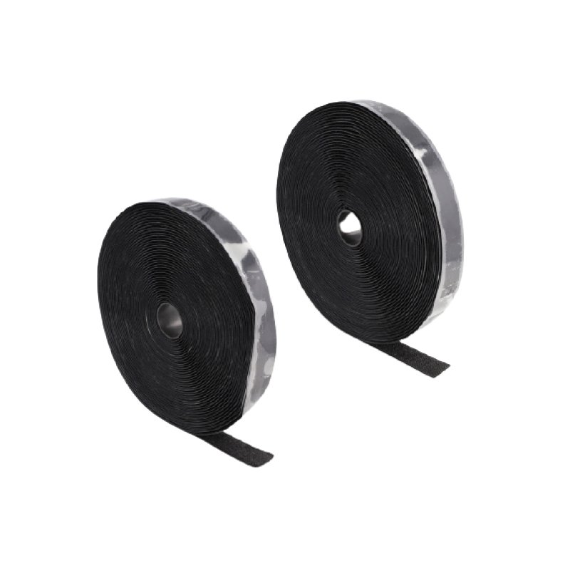 Strapazierfähiges Klettband selbstklebend mit Haft- und Flauschband L 15 m x B 25 mm schwarz
