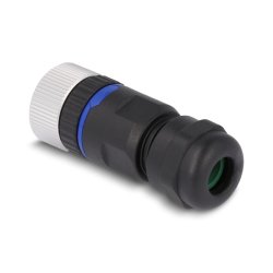 DeLOCK M12 Connector A-coded 8 pin female for mounting with screw connection