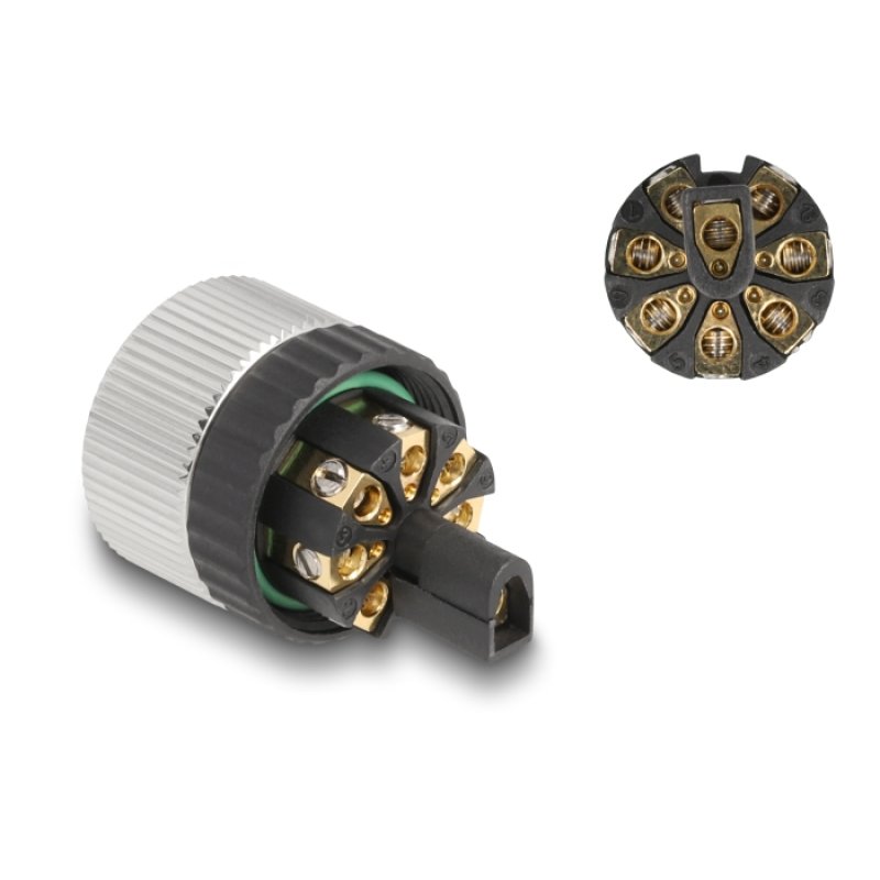 M12 Steckverbinder A-kodiert 8 Pin Buchse zur Montage mit Schraubanschluss