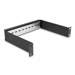 DeLOCK Rail DIN 10″, panneau, 1 unité, noir