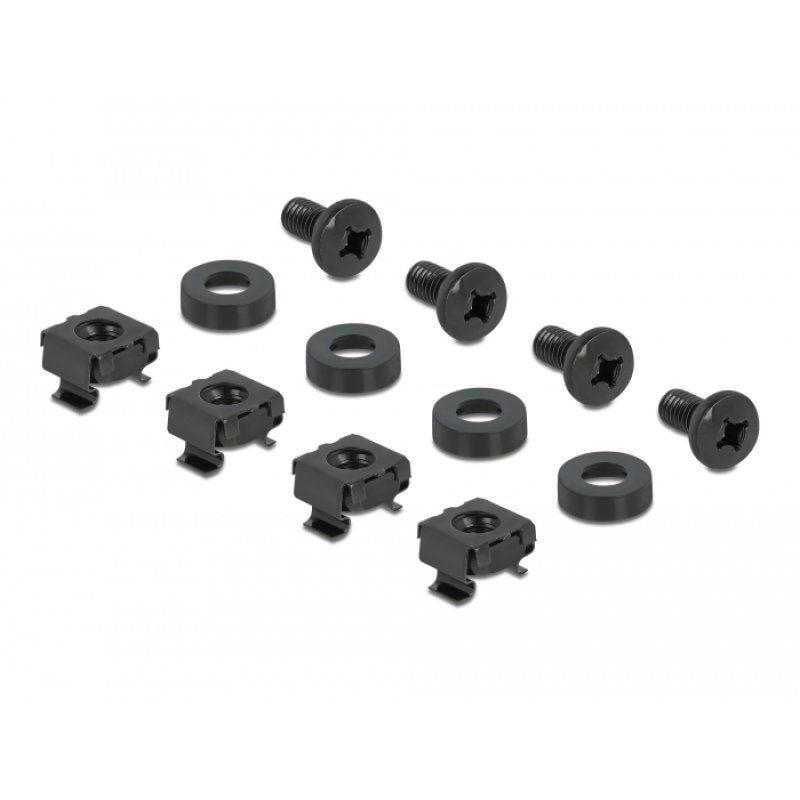 DeLOCK Rail DIN 10″, panneau, 1 unité, noir