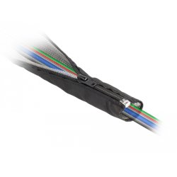 DeLOCK EMI Shielding braided sleeve with zip heat resistant 1 m x 16 mm black