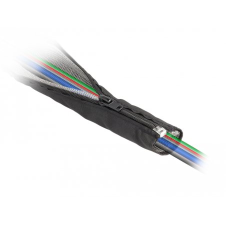 DeLOCK Manchon tissé blindé EMI avec fermeture Eclair thermorésistant, 1 m x 16 mm, noir