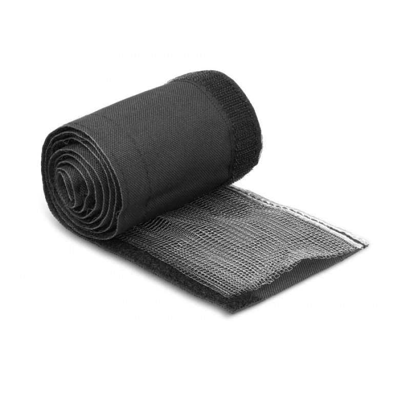 DeLOCK Manchon tissé blindé EMI avec fermeture à scratch, thermorésistant, 1 m x 20 mm, noir
