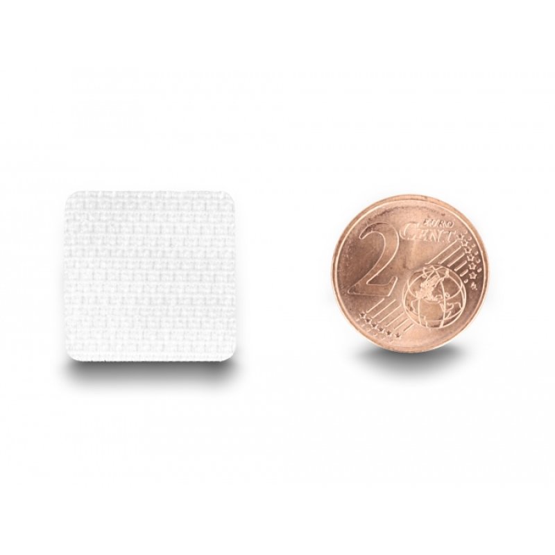 DeLOCK Points à scratch, carrés, autoadhésifs, 64 unités, blanc