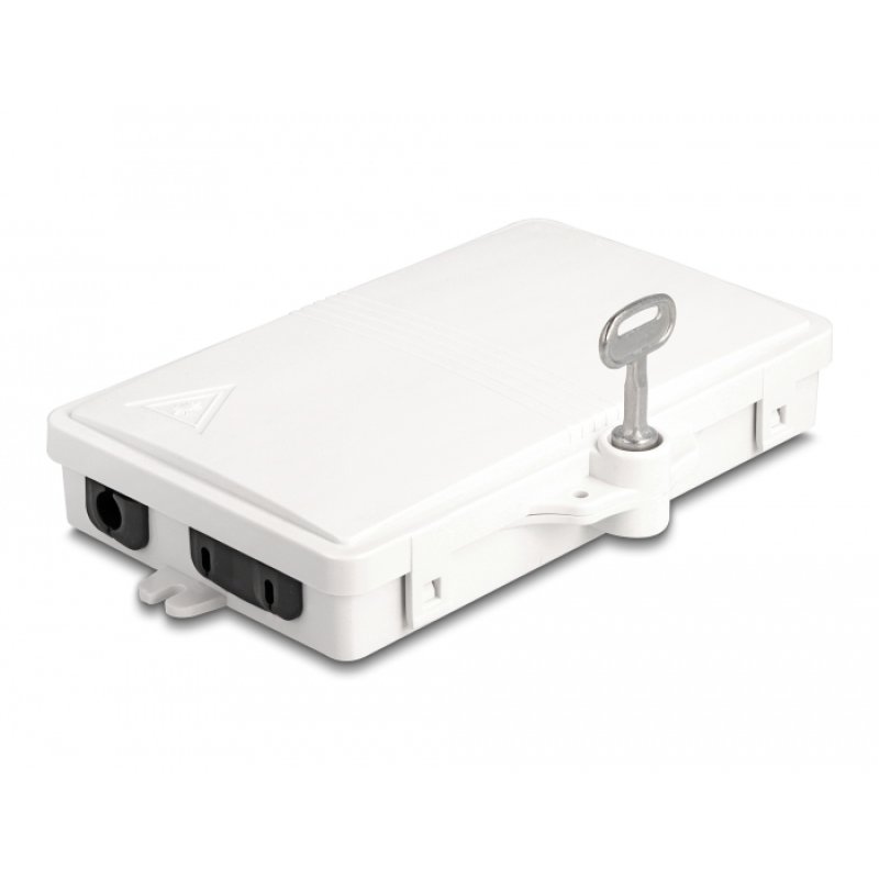 DeLOCK Fiber Optic Distribution Box for indoor and outdoor IP65 waterproof lockable 2 port white