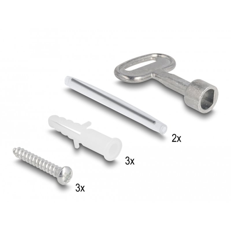 DeLOCK Boitier de distribution de fibre optique pour l’intérieur et l’extérieur, étanche IP65, verrouillable, 2