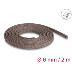 DeLOCK Gaine tissée résistant au rongeurs, étirable, 2 m x 6 mm, marron