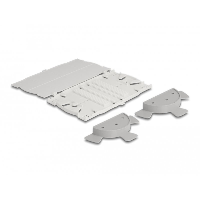 DeLOCK Cassette d’épissurage de fibre optique, 24 fibres, blanc