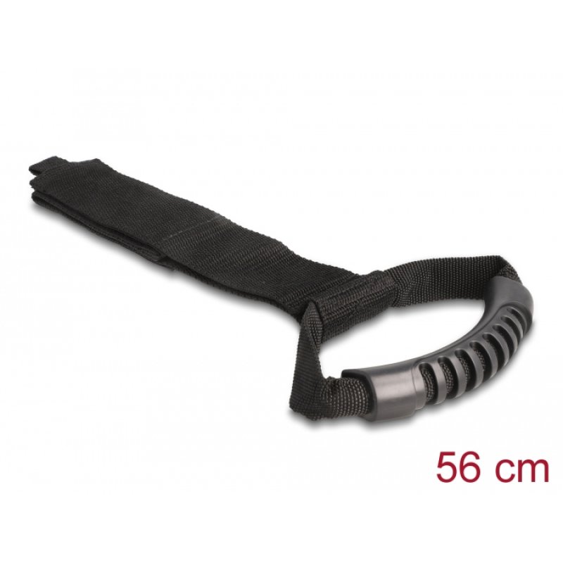 DeLOCK Sangle de transport avec attache de bande scratch L 560 x l 50 mm, noir, 2 unités