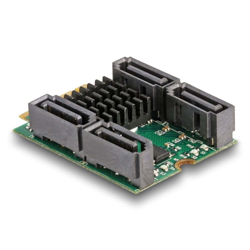 DeLOCK Converter M.2 Key B M male to 4 x SATA male with RAID and HyperDuo