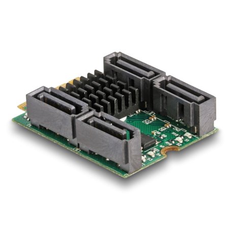 DeLOCK Converter M.2 Key B M male to 4 x SATA male with RAID and HyperDuo