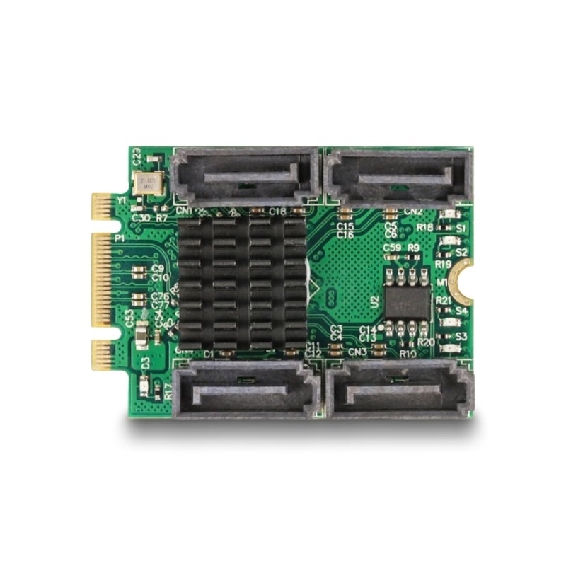 DeLOCK Convertisseur M.2 touche B M mâle vers 4 x SATA mâle avec RAID et HyperDuo