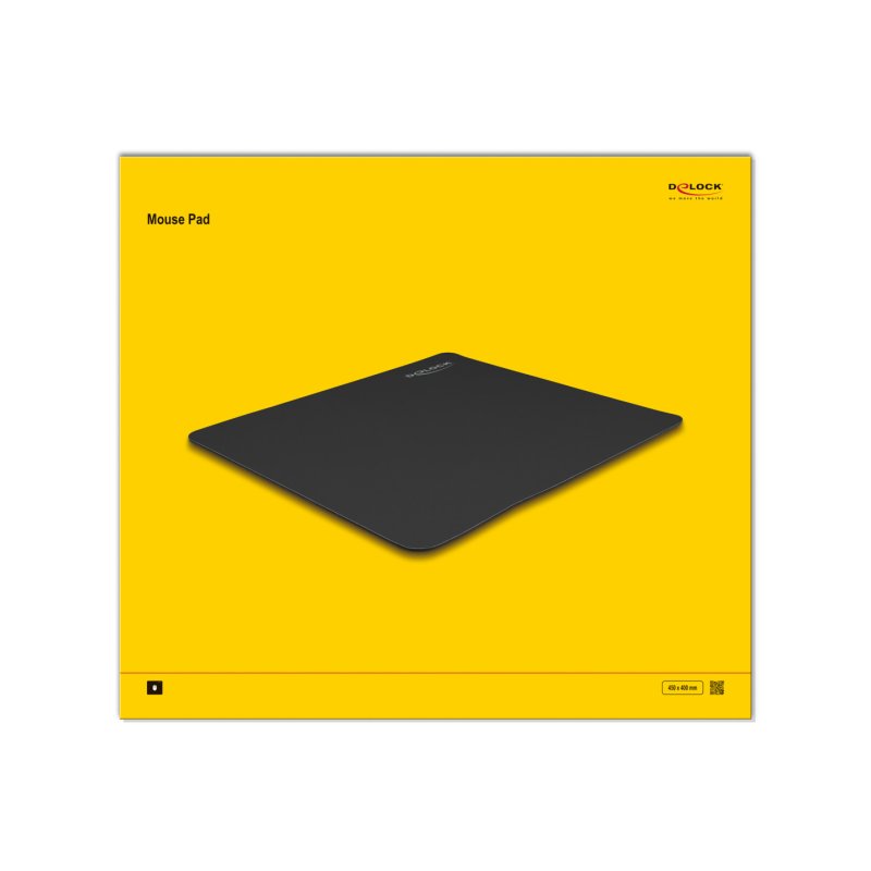 DeLOCK Tapis de souris, noir, 450 x 400 mm