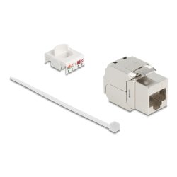 Keystone Modul RJ45 Buchse zu LSA Cat.8.1 STP mit Metall Latch werkzeugfrei