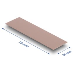 Wärmeleitpad 70 x 20 x 0,75 mm für M.2 Module 3,0 W/mK - Silikonfrei