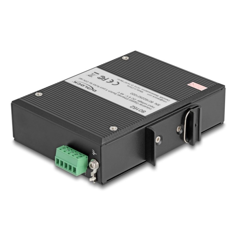 DeLOCK 80162 commutateur réseau Gigabit Ethernet (10/100/1000) DIN rail Noir