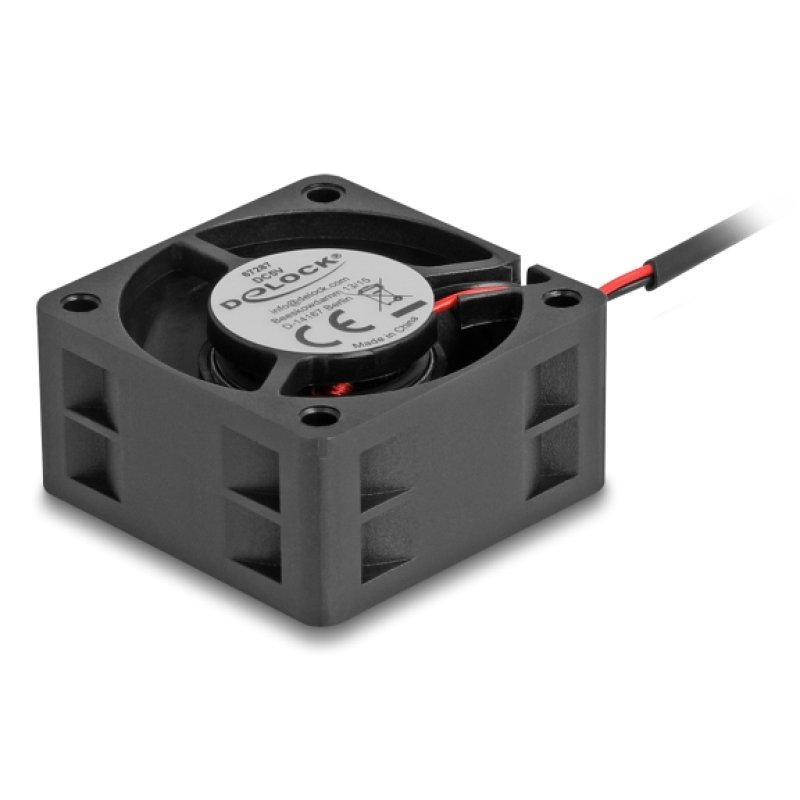 DeLOCK 67287 computer cooling system Computer case Fan 4 cm Black 1 pc(s)