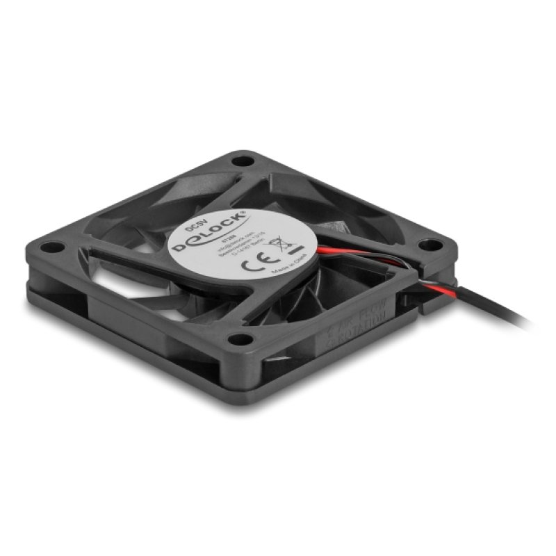 DeLOCK 67288 computer cooling system Computer case Fan 6 cm Black 1 pc(s)