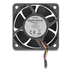 DeLOCK 67295 computer cooling system Computer case Fan 6 cm Black 1 pc(s)
