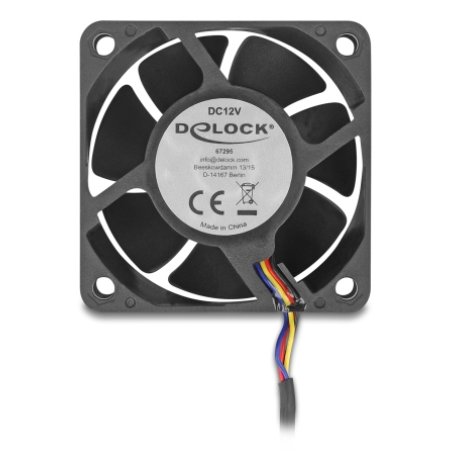 DeLOCK 67295 système de refroidissement d’ordinateur Boitier PC Ventilateur 6 cm Noir 1 pièce(s)