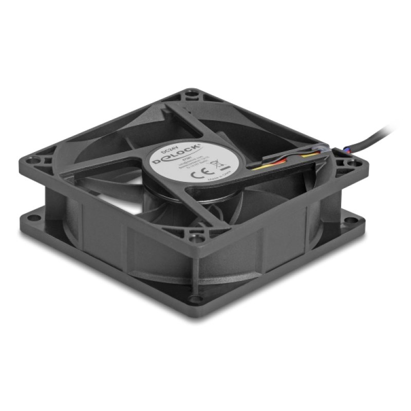 DeLOCK 67301 computer cooling system Computer case Fan 8 cm Black 1 pc(s)