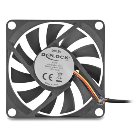 DeLOCK 67315 système de refroidissement d’ordinateur Boitier PC Ventilateur 7 cm Noir 1 pièce(s)