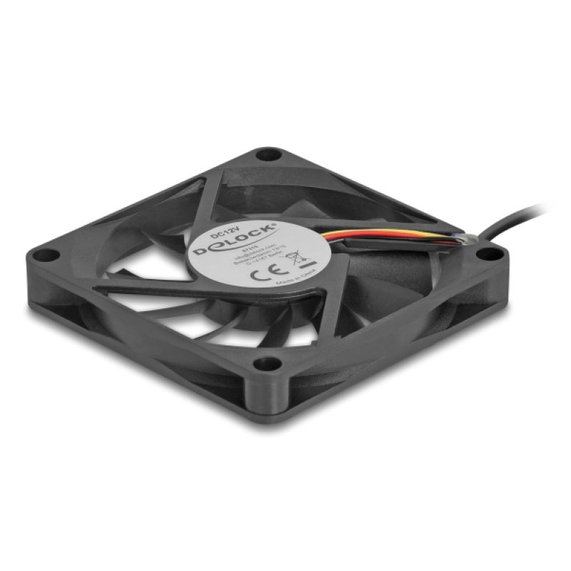 DeLOCK 67315 computer cooling system Computer case Fan 7 cm Black 1 pc(s)