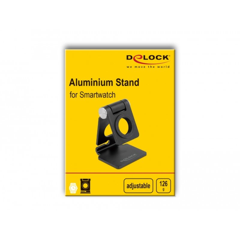 DeLOCK Support réglable de smartwatch, noir