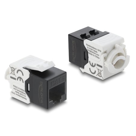 DeLOCK Keystone Module RJ45 jack to LSA Cat.6 UTP with locking clip and cable tie-free