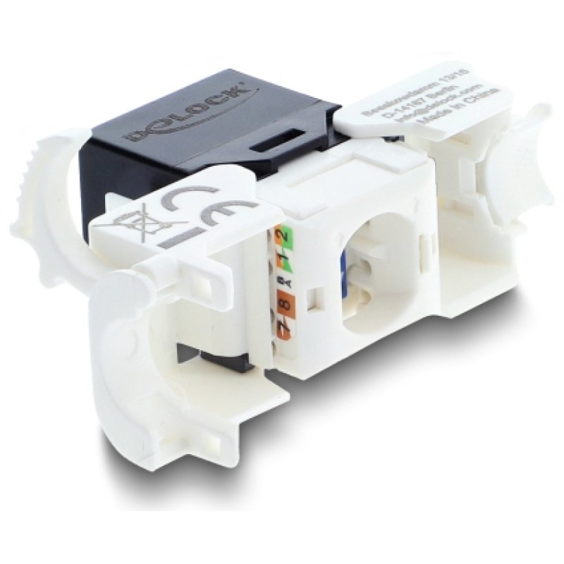 DeLOCK Keystone Module RJ45 jack to LSA Cat.6 UTP with locking clip and cable tie-free