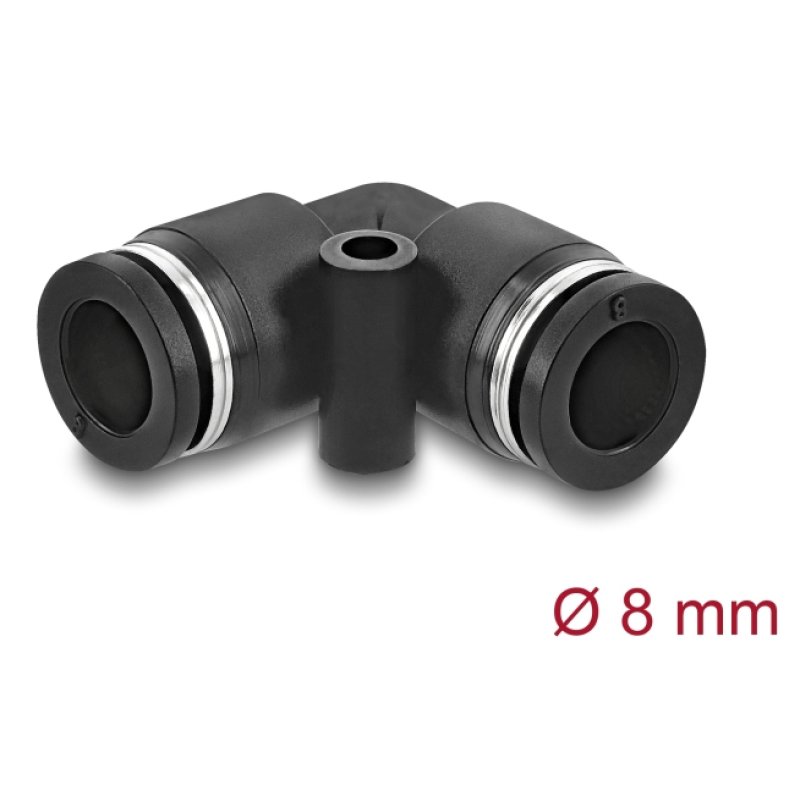 DeLOCK 60746 connecteur et flexible d'air Noir Métal, Plastique Filetage femelle 1 pièce(s)
