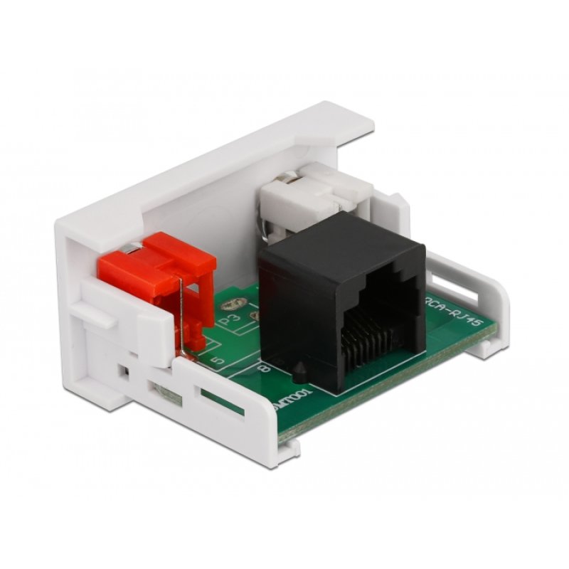 Easy 45 Modul 2 x Cinch Buchse zu RJ45 Buchse 22,5 x 45 mm