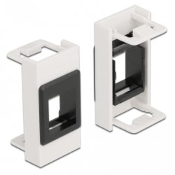 Easy 45 Modul Keystone Halterung 22,5 x 45 mm, weiß / schwarz