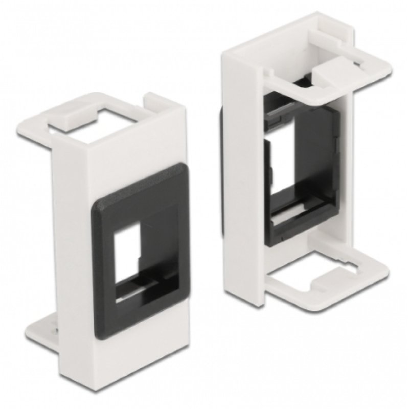 DeLOCK Support Keystone de module Easy 45 22,5 x 45 mm, blanc / noir